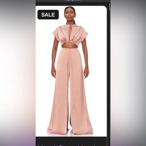 Andrea Iyamah Hami crop top and pants set pink xs